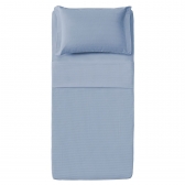Colcha Piquet Solteiro 2 Peças Teka Gênova 100% Algodão 235g/m² - Azul