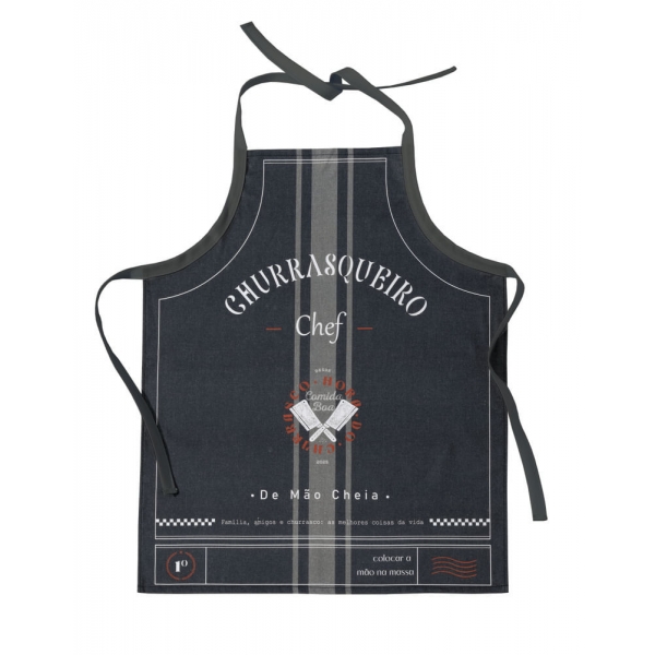 Kit Avental e Pano De Prato Churrasqueiro Chef Dohler