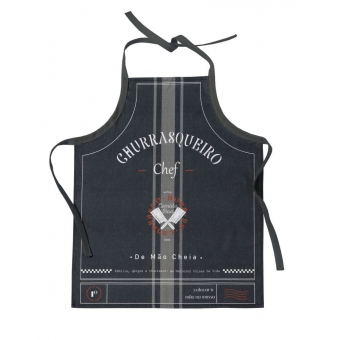 Kit Avental e Pano De Prato Churrasqueiro Chef Dohler