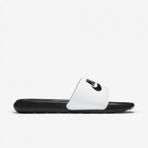 Chinelo Masculino Slide Nike Victori - Branco/Preto