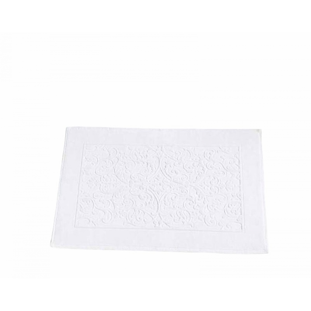 Toalha de Piso Felpudo Dohler Jacquard Confort Lisa FJ-6408 - Branco