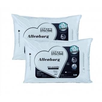 Kit 2 Travesseiros Suporte Extra Firme Altenburg 180 Fios
