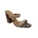 Tamanco Feminino Vizzano de Salto Alto Bloco Zebra - Bege