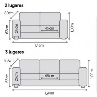 Capa para Sofá 2 e 3 Lugares Nobre Classic Izaltex