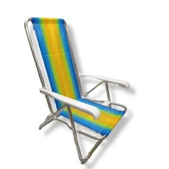 Cadeira de Praia Reclinável Mor 4 posições de Alumínio