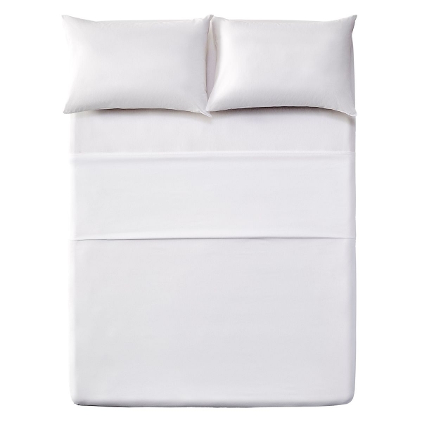 Jogo de Cama Casal 4 peças Teka Diamante 150 Fios - Branco 012