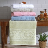 Toalha de Banho Felpudo Dohler Jacquard Confort Lisa FJ-7150 - Branco