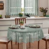 Toalha de Mesa Redonda em Renda 1,50 m Interlar Color - Pistache
