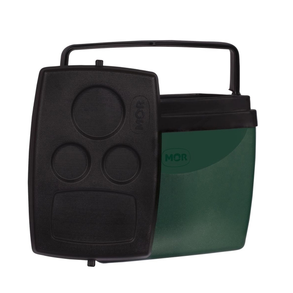 Caixa Térmica Cooler 26 Litros Mor - Verde Tampa Preta