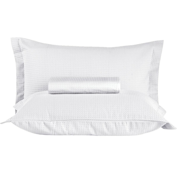 Colcha Piquet Queen 3 Peças Teka Gênova 100% Algodão 235g/m² - Branco